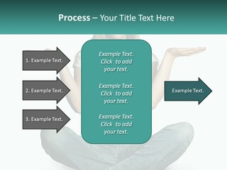 A Woman Sitting In The Middle Of A Yoga Pose PowerPoint Template