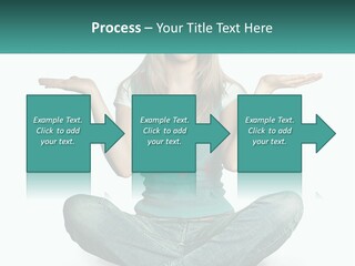 A Woman Sitting In The Middle Of A Yoga Pose PowerPoint Template