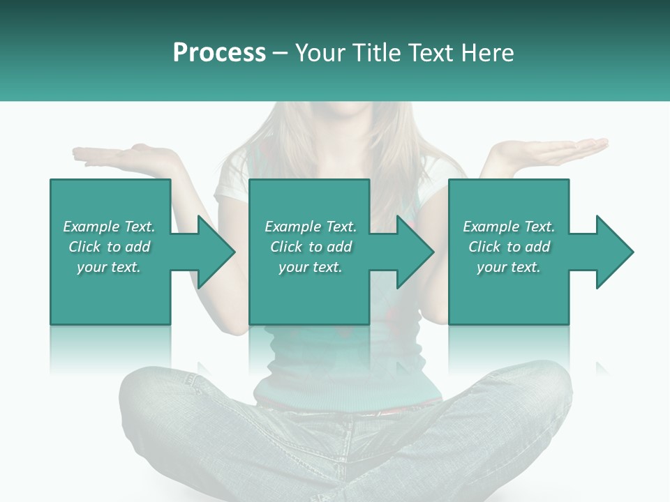 A Woman Sitting In The Middle Of A Yoga Pose PowerPoint Template