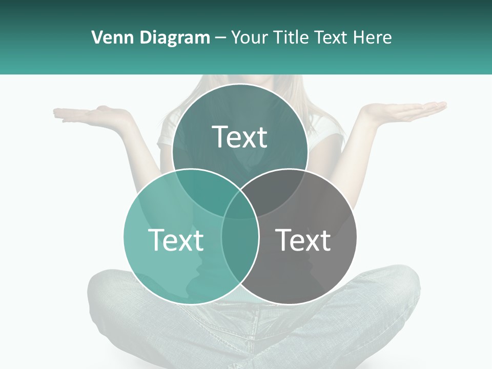 A Woman Sitting In The Middle Of A Yoga Pose PowerPoint Template