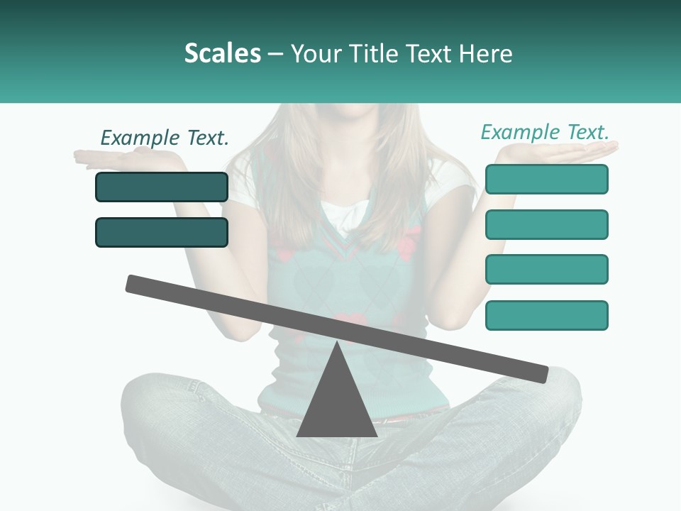 A Woman Sitting In The Middle Of A Yoga Pose PowerPoint Template