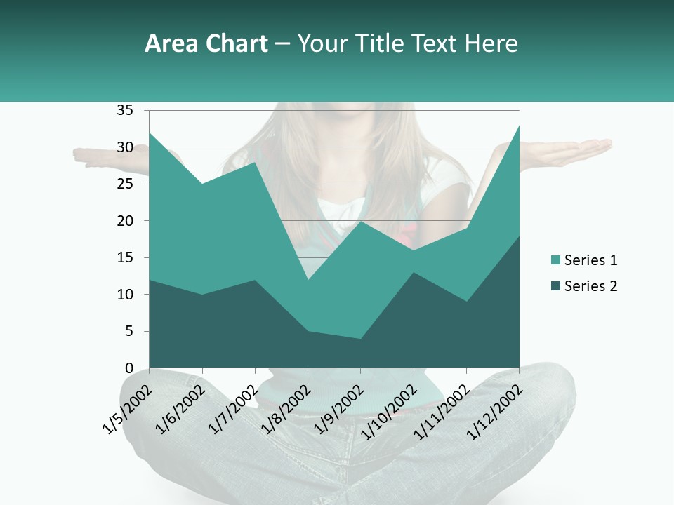 A Woman Sitting In The Middle Of A Yoga Pose PowerPoint Template