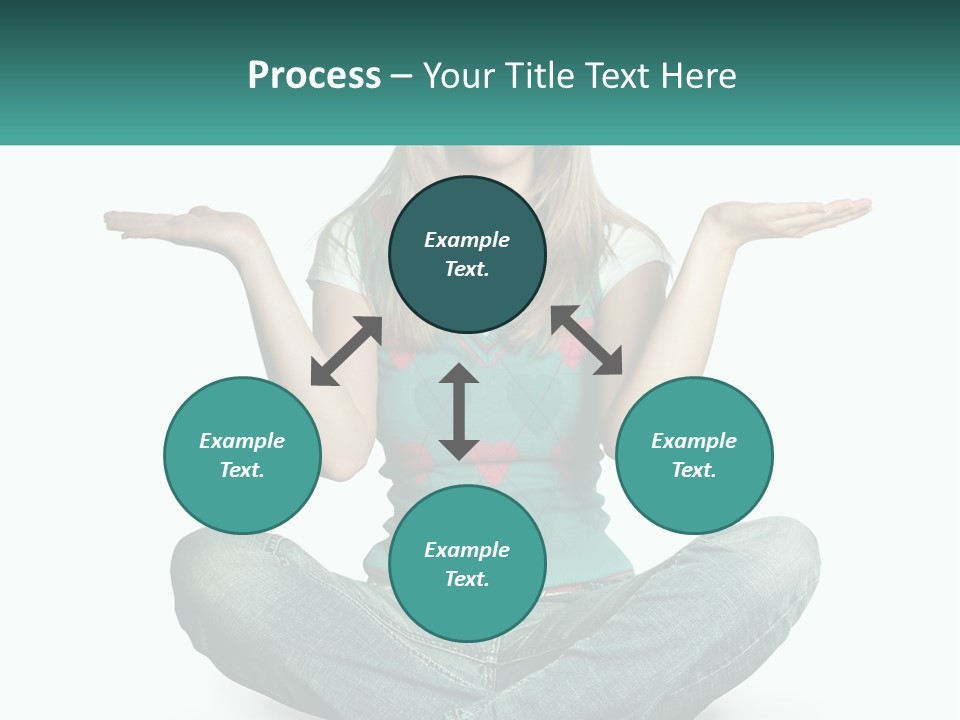 A Woman Sitting In The Middle Of A Yoga Pose PowerPoint Template