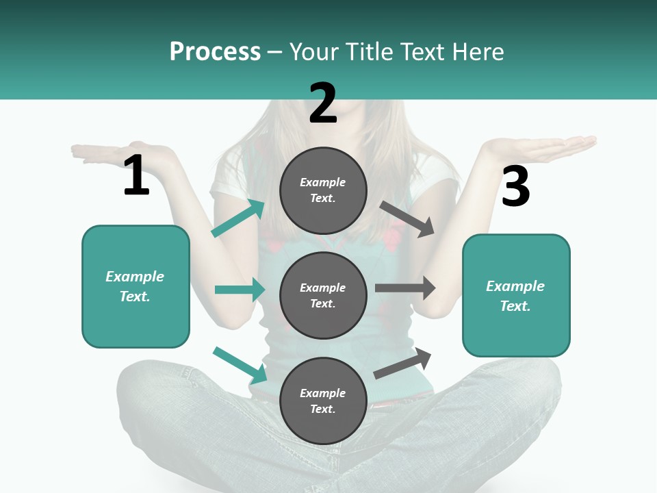 A Woman Sitting In The Middle Of A Yoga Pose PowerPoint Template