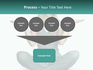 A Woman Sitting In The Middle Of A Yoga Pose PowerPoint Template