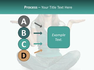 A Woman Sitting In The Middle Of A Yoga Pose PowerPoint Template