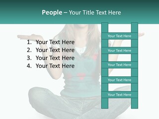 A Woman Sitting In The Middle Of A Yoga Pose PowerPoint Template