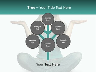 A Woman Sitting In The Middle Of A Yoga Pose PowerPoint Template