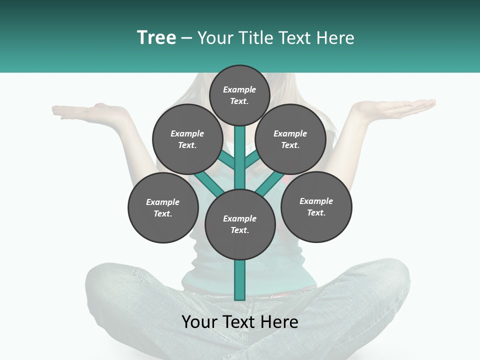 A Woman Sitting In The Middle Of A Yoga Pose PowerPoint Template