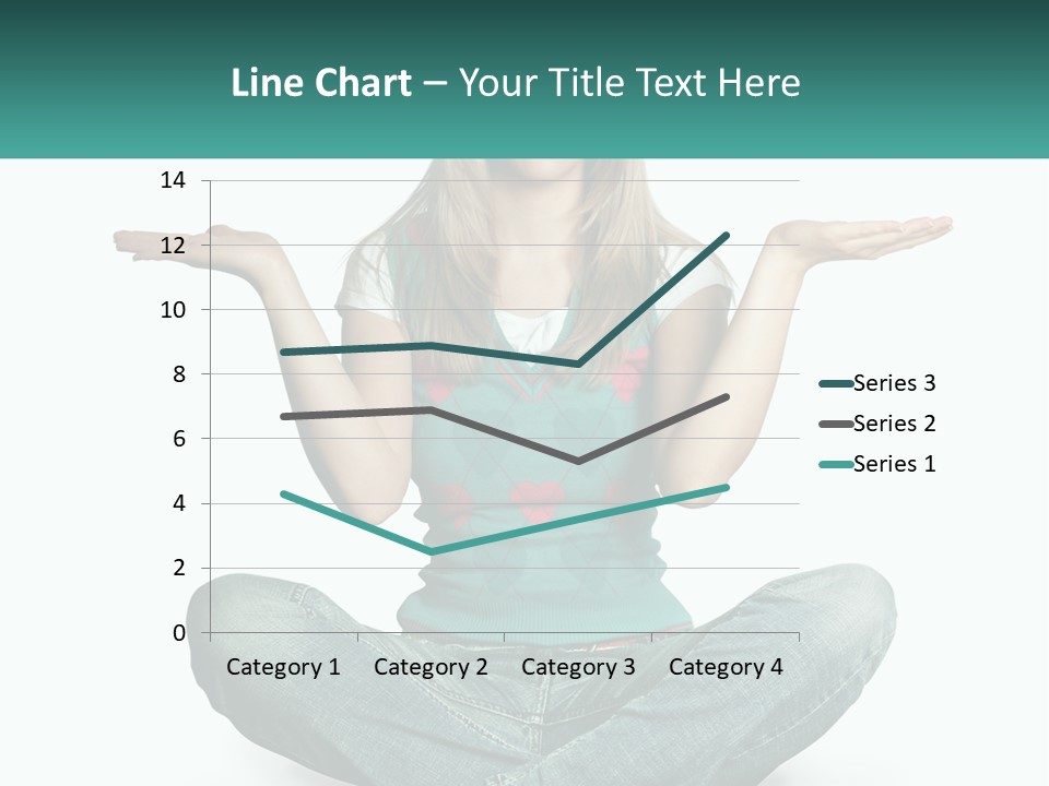 A Woman Sitting In The Middle Of A Yoga Pose PowerPoint Template