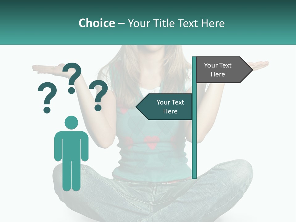 A Woman Sitting In The Middle Of A Yoga Pose PowerPoint Template