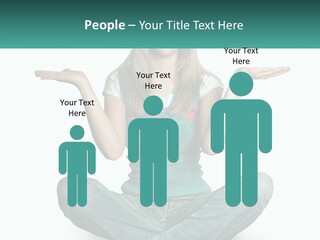 A Woman Sitting In The Middle Of A Yoga Pose PowerPoint Template