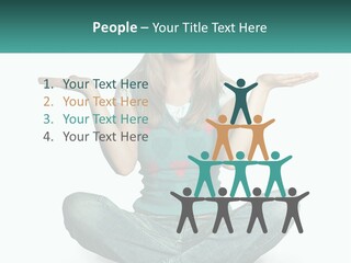 A Woman Sitting In The Middle Of A Yoga Pose PowerPoint Template