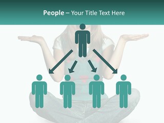 A Woman Sitting In The Middle Of A Yoga Pose PowerPoint Template