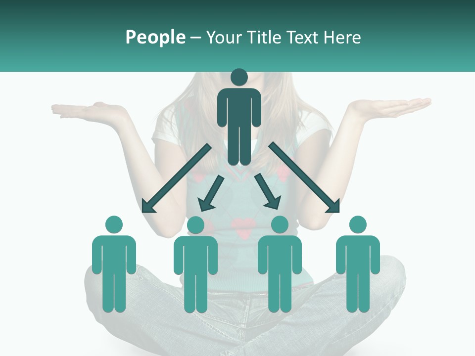 A Woman Sitting In The Middle Of A Yoga Pose PowerPoint Template