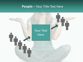 A Woman Sitting In The Middle Of A Yoga Pose PowerPoint Template