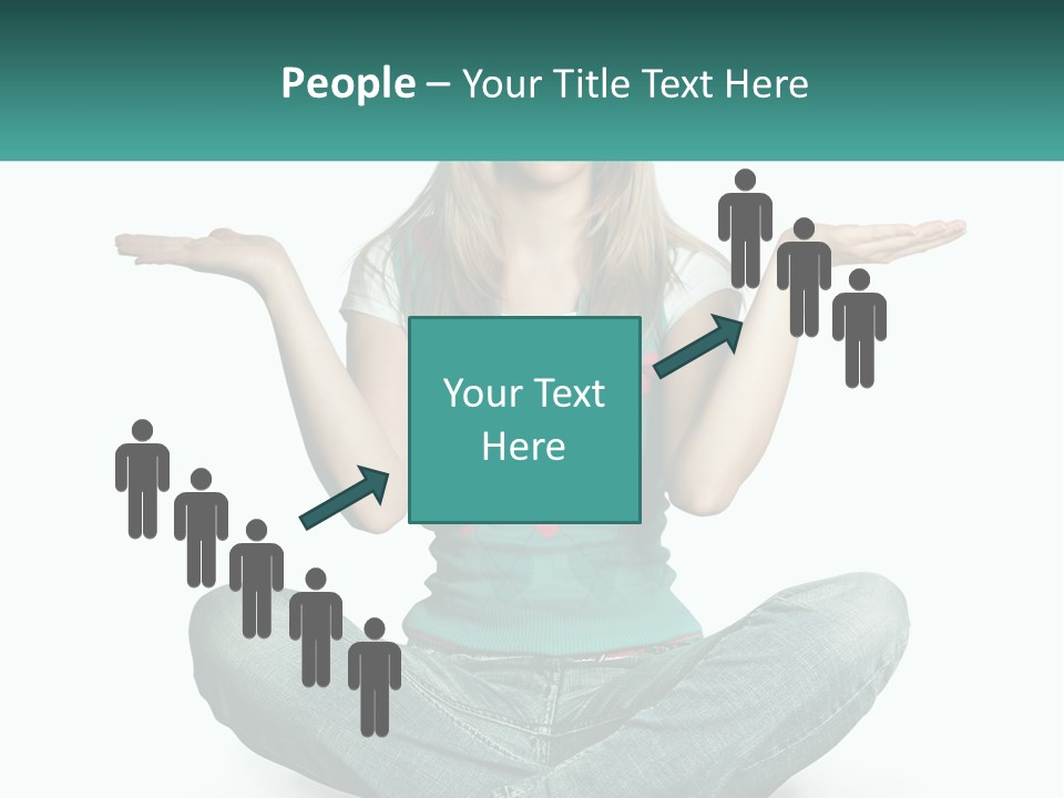 A Woman Sitting In The Middle Of A Yoga Pose PowerPoint Template