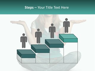 A Woman Sitting In The Middle Of A Yoga Pose PowerPoint Template