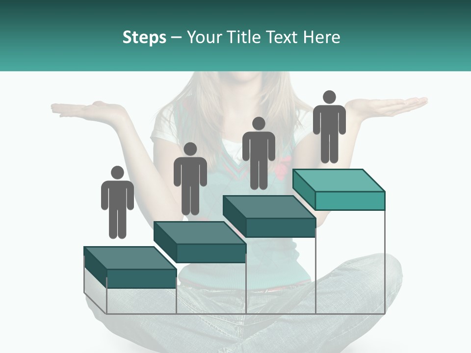 A Woman Sitting In The Middle Of A Yoga Pose PowerPoint Template