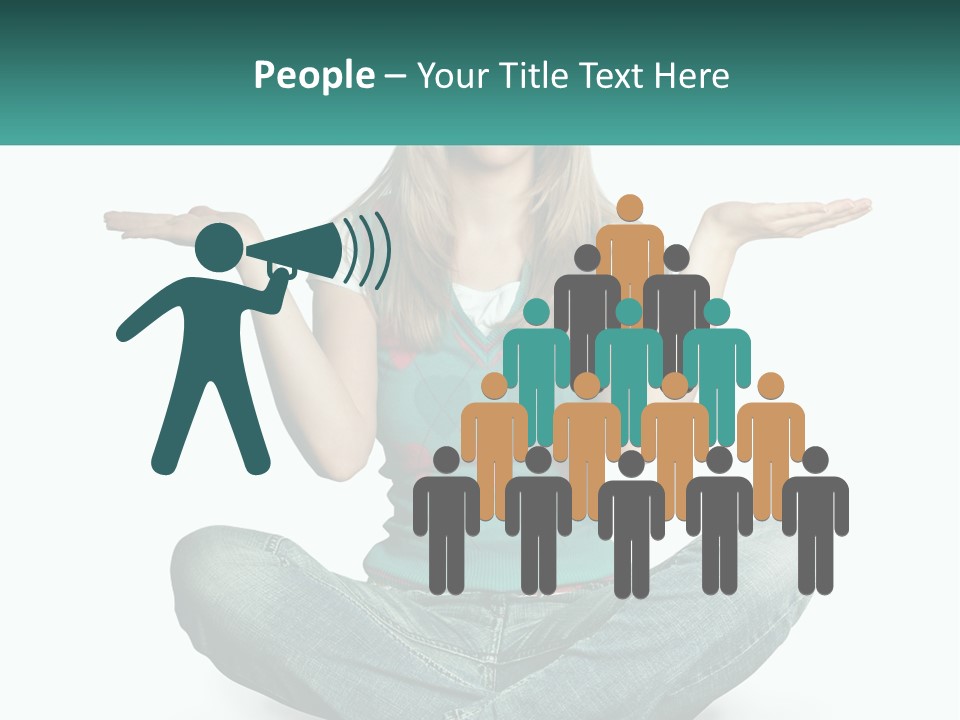 A Woman Sitting In The Middle Of A Yoga Pose PowerPoint Template