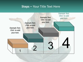 A Woman Sitting In The Middle Of A Yoga Pose PowerPoint Template