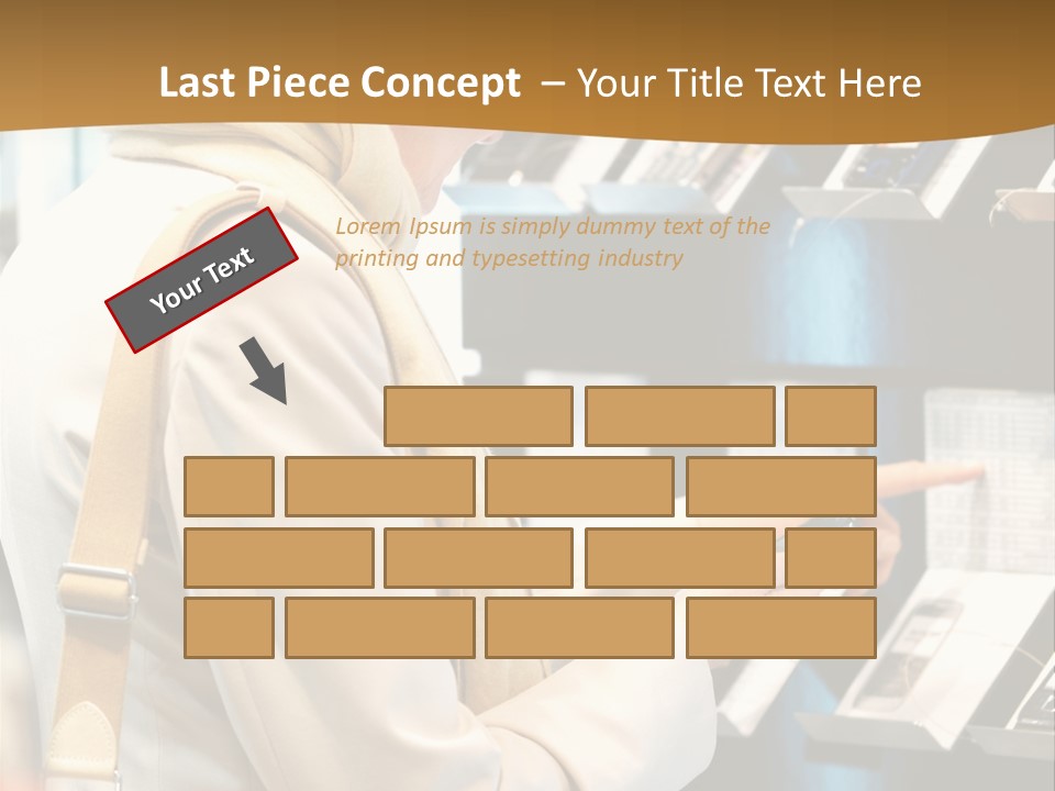 A Woman Is Looking At A Display Of Cell Phones PowerPoint Template