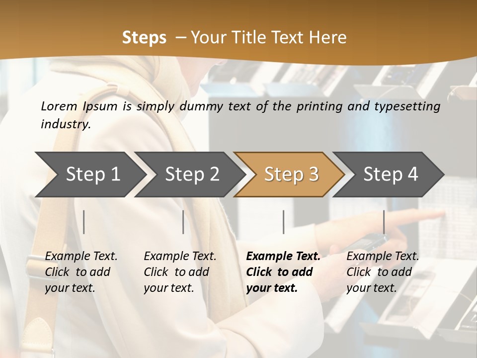 A Woman Is Looking At A Display Of Cell Phones PowerPoint Template