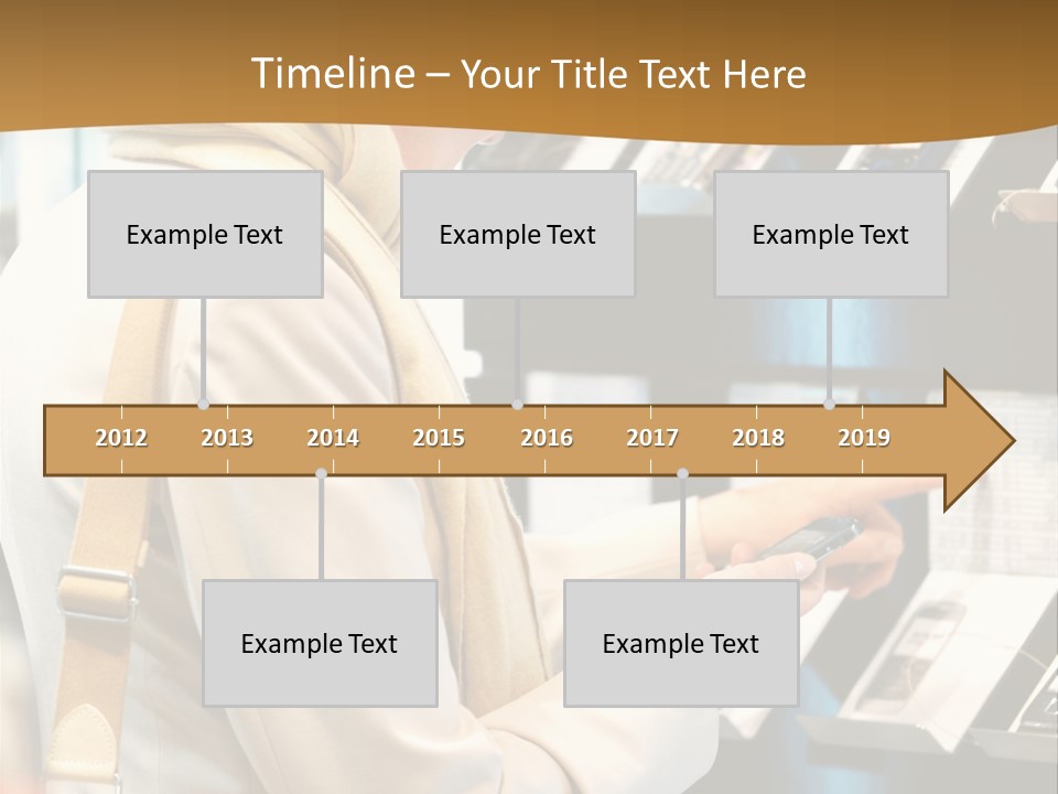 A Woman Is Looking At A Display Of Cell Phones PowerPoint Template