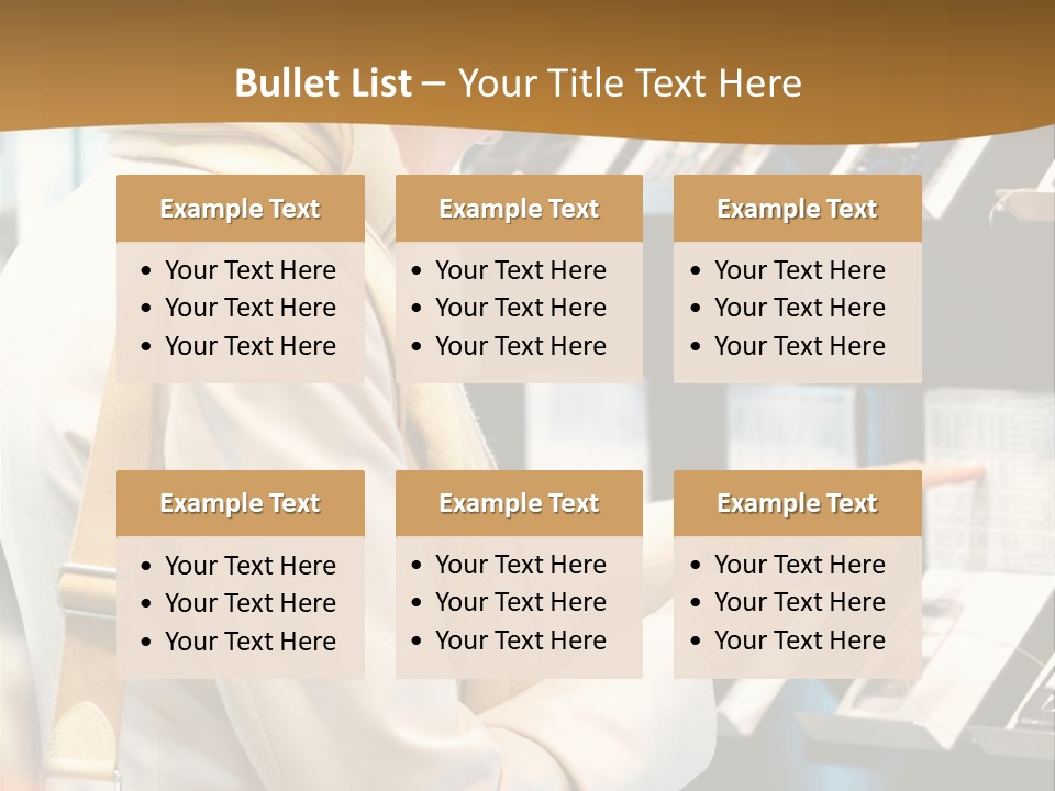 A Woman Is Looking At A Display Of Cell Phones PowerPoint Template