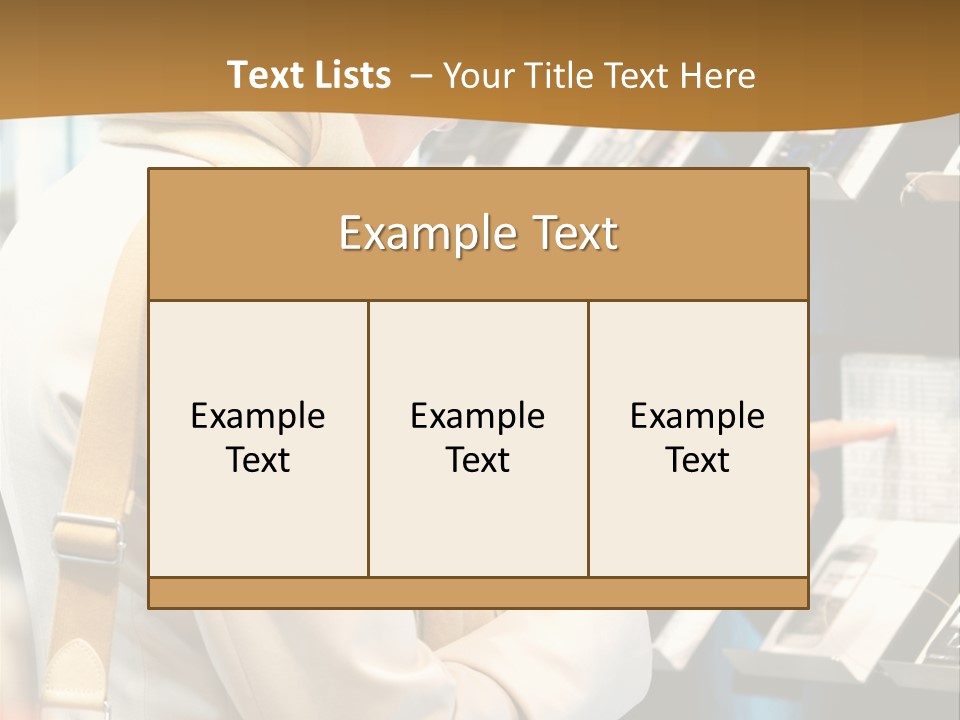 A Woman Is Looking At A Display Of Cell Phones PowerPoint Template