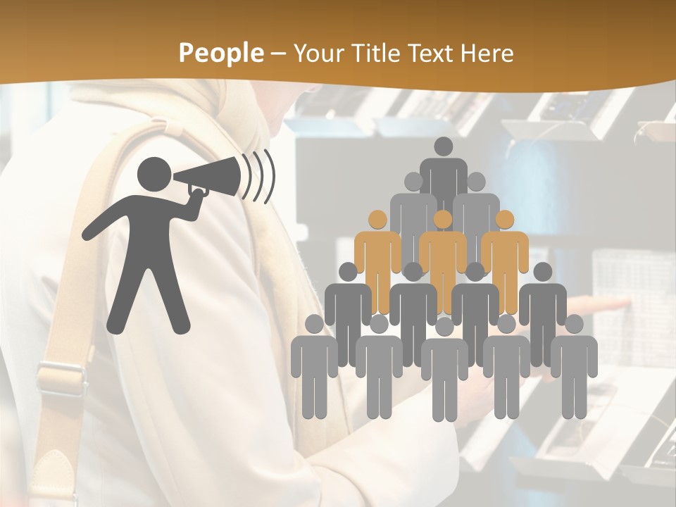 A Woman Is Looking At A Display Of Cell Phones PowerPoint Template