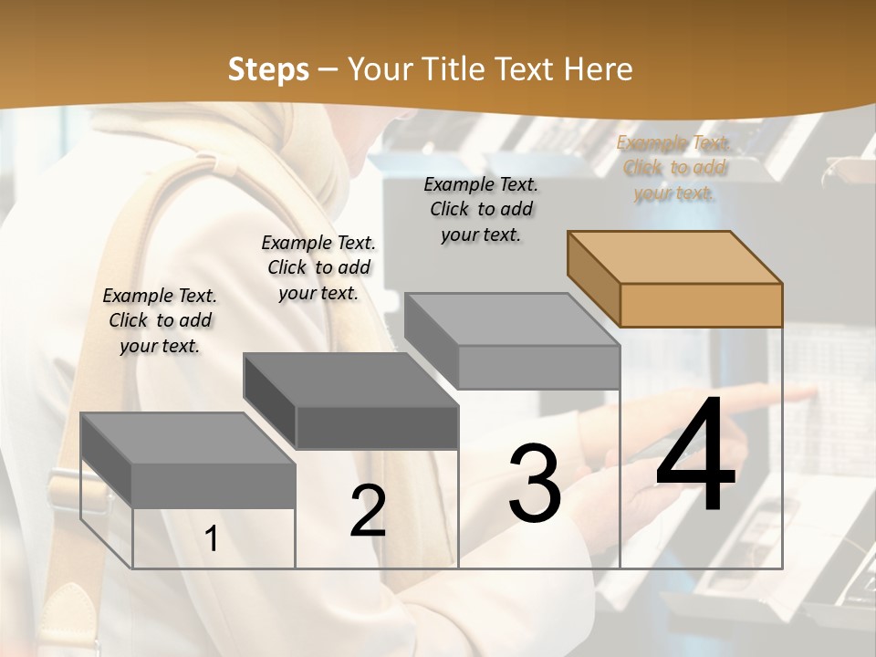 A Woman Is Looking At A Display Of Cell Phones PowerPoint Template