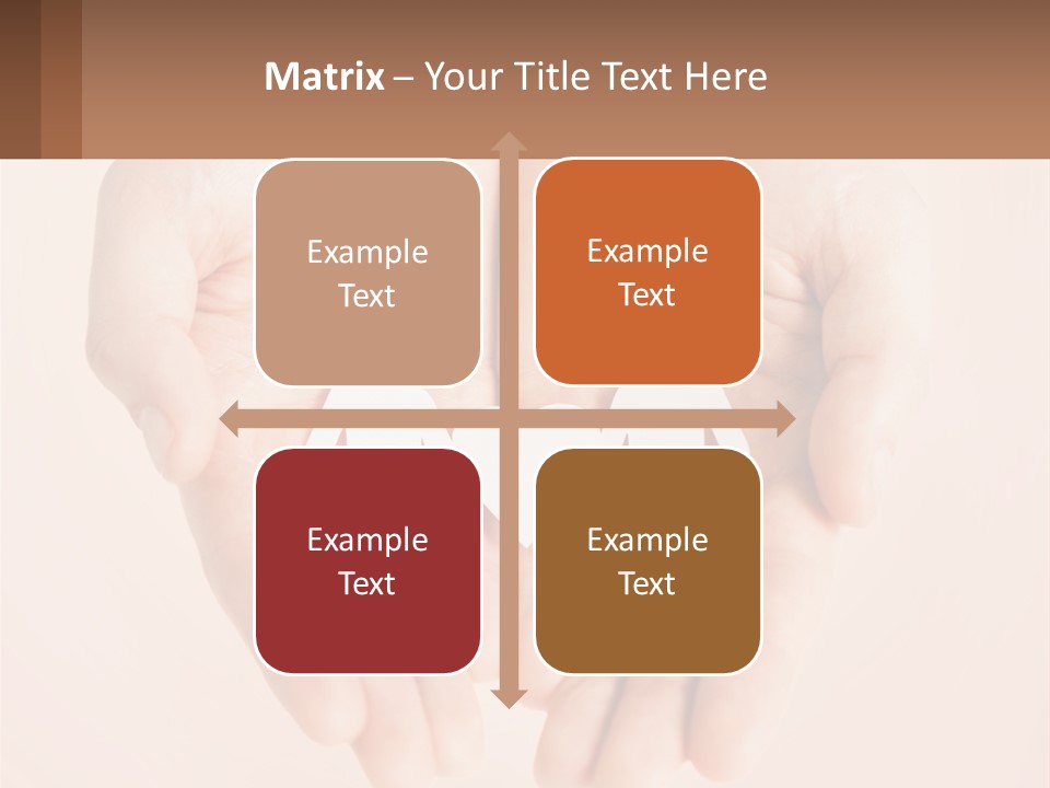 Two Hands Holding A Paper Cutout Of Two People Holding A Heart PowerPoint Template