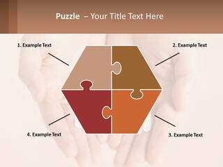 Two Hands Holding A Paper Cutout Of Two People Holding A Heart PowerPoint Template