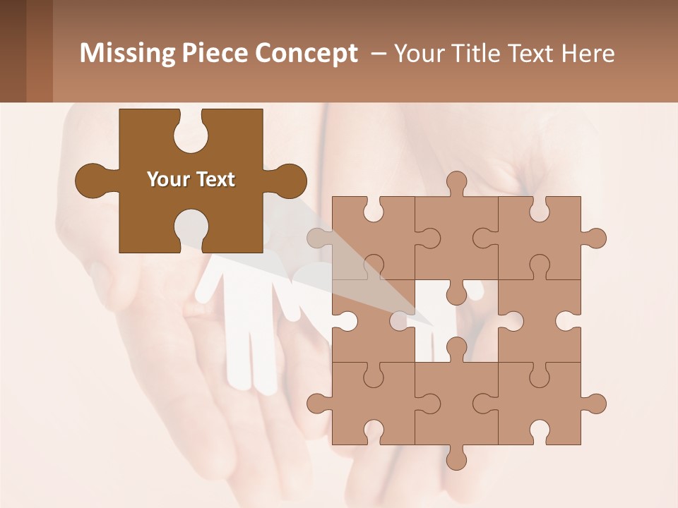 Two Hands Holding A Paper Cutout Of Two People Holding A Heart PowerPoint Template