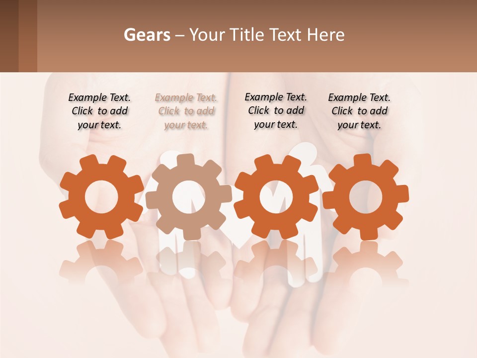 Two Hands Holding A Paper Cutout Of Two People Holding A Heart PowerPoint Template