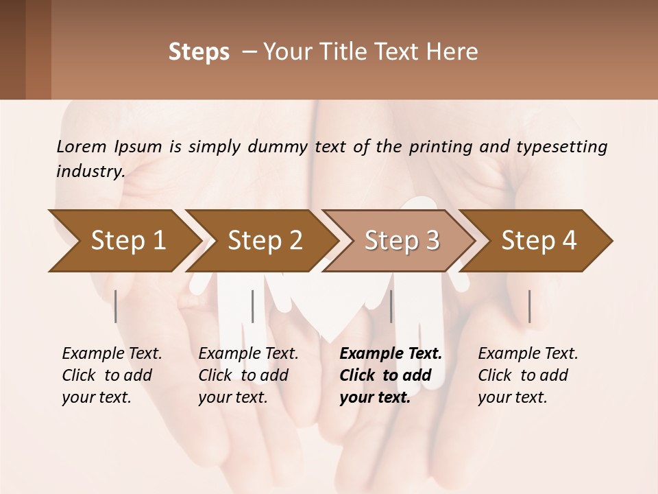 Two Hands Holding A Paper Cutout Of Two People Holding A Heart PowerPoint Template
