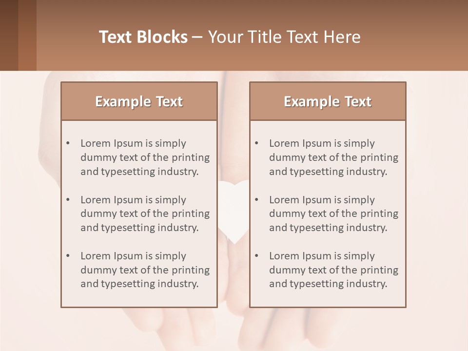 Two Hands Holding A Paper Cutout Of Two People Holding A Heart PowerPoint Template
