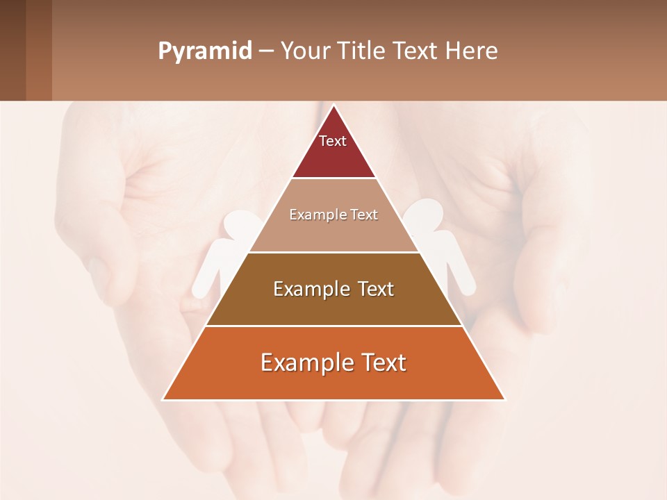 Two Hands Holding A Paper Cutout Of Two People Holding A Heart PowerPoint Template