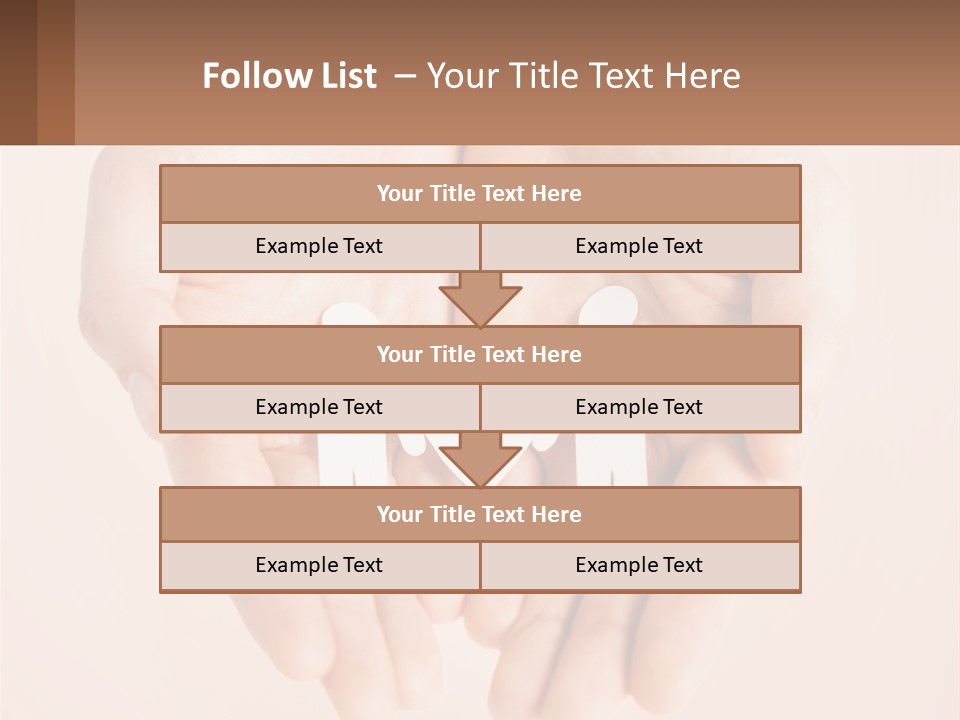 Two Hands Holding A Paper Cutout Of Two People Holding A Heart PowerPoint Template