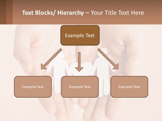 Two Hands Holding A Paper Cutout Of Two People Holding A Heart PowerPoint Template