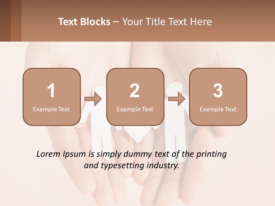Two Hands Holding A Paper Cutout Of Two People Holding A Heart PowerPoint Template