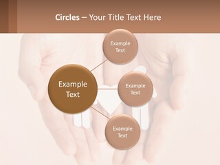 Two Hands Holding A Paper Cutout Of Two People Holding A Heart PowerPoint Template