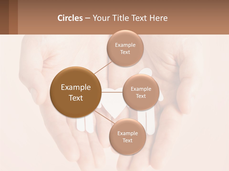 Two Hands Holding A Paper Cutout Of Two People Holding A Heart PowerPoint Template