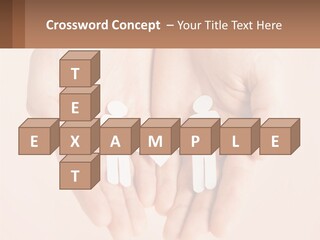 Two Hands Holding A Paper Cutout Of Two People Holding A Heart PowerPoint Template