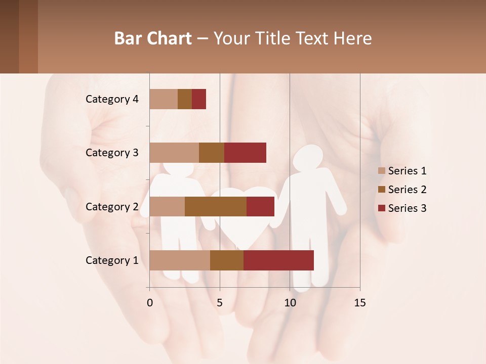 Two Hands Holding A Paper Cutout Of Two People Holding A Heart PowerPoint Template