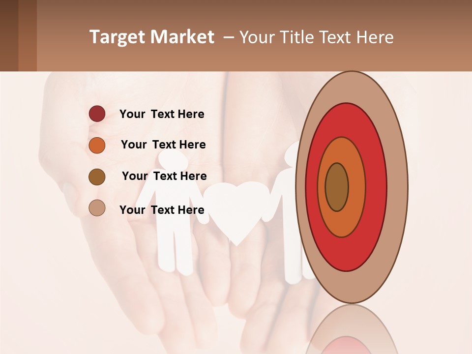 Two Hands Holding A Paper Cutout Of Two People Holding A Heart PowerPoint Template