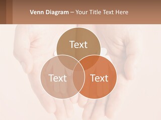 Two Hands Holding A Paper Cutout Of Two People Holding A Heart PowerPoint Template