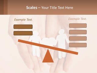 Two Hands Holding A Paper Cutout Of Two People Holding A Heart PowerPoint Template