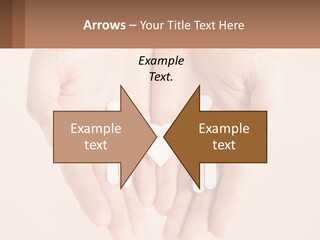 Two Hands Holding A Paper Cutout Of Two People Holding A Heart PowerPoint Template